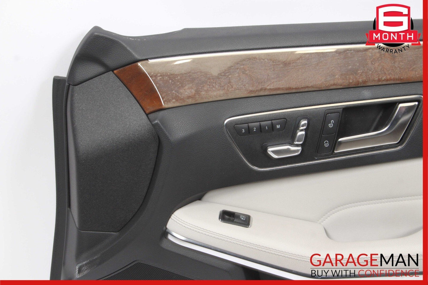 14-16 Mercedes W212 E350 Front Right Side Interior Door Panel Trim Assembly Grey