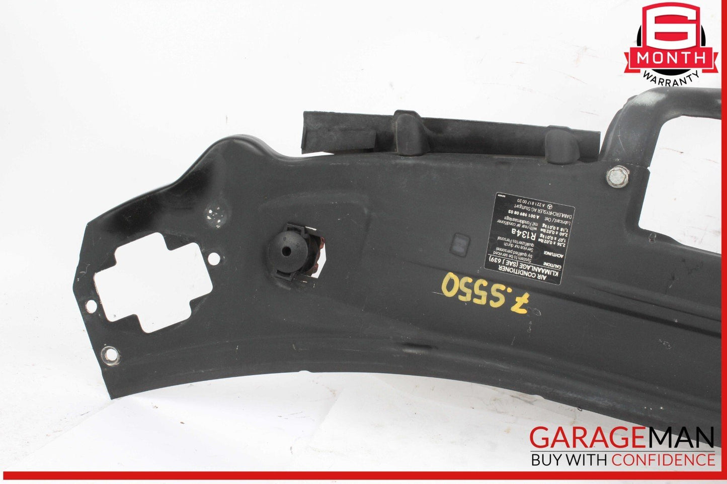 07-13 Mercedes W221 S550 Front Upper Radiator Core Support Headlight Bracket Bar