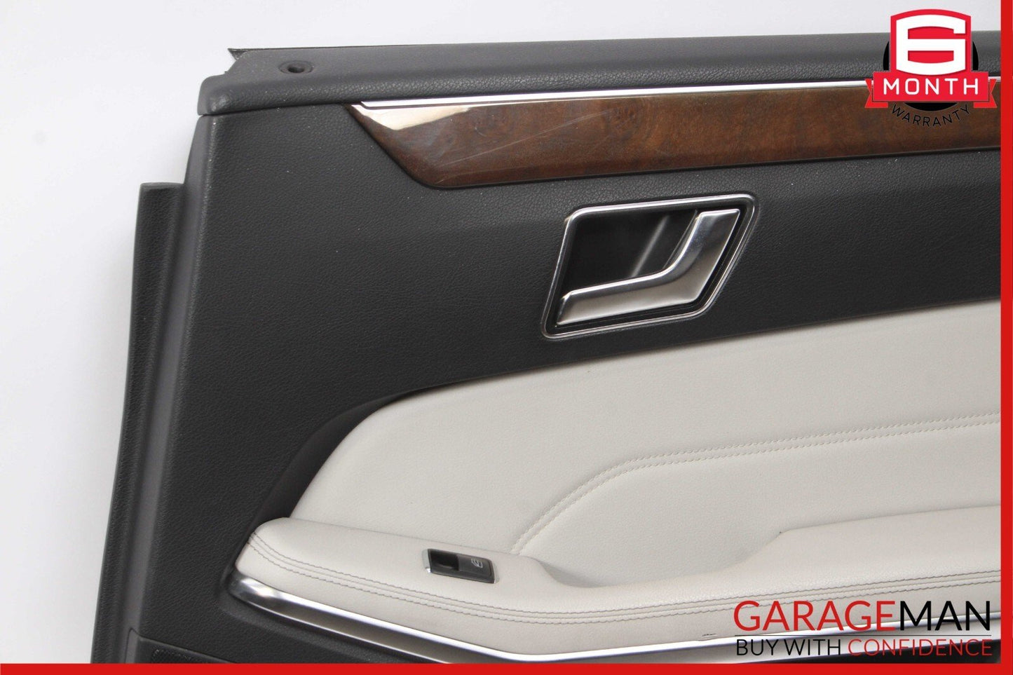14-16 Mercedes W212 E400 E550 Rear Right Interior Door Panel Leather Grey OEM