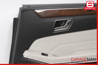 14-16 Mercedes W212 E400 E550 Rear Right Interior Door Panel Leather Grey OEM