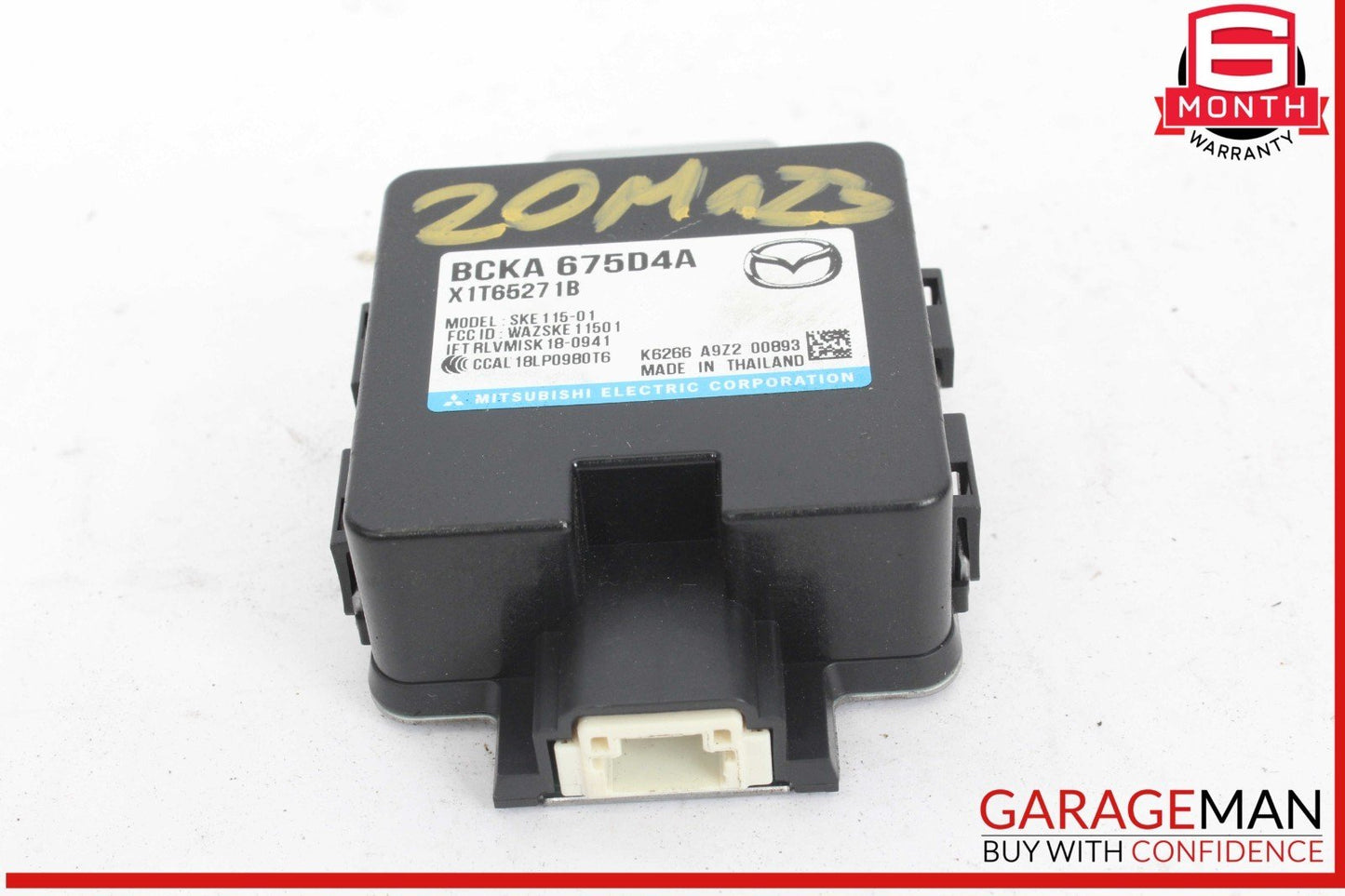 19-23 Mazda 3 Keyless Key Less Entry Receiver Control Module Unit BCKA675D4A OEM