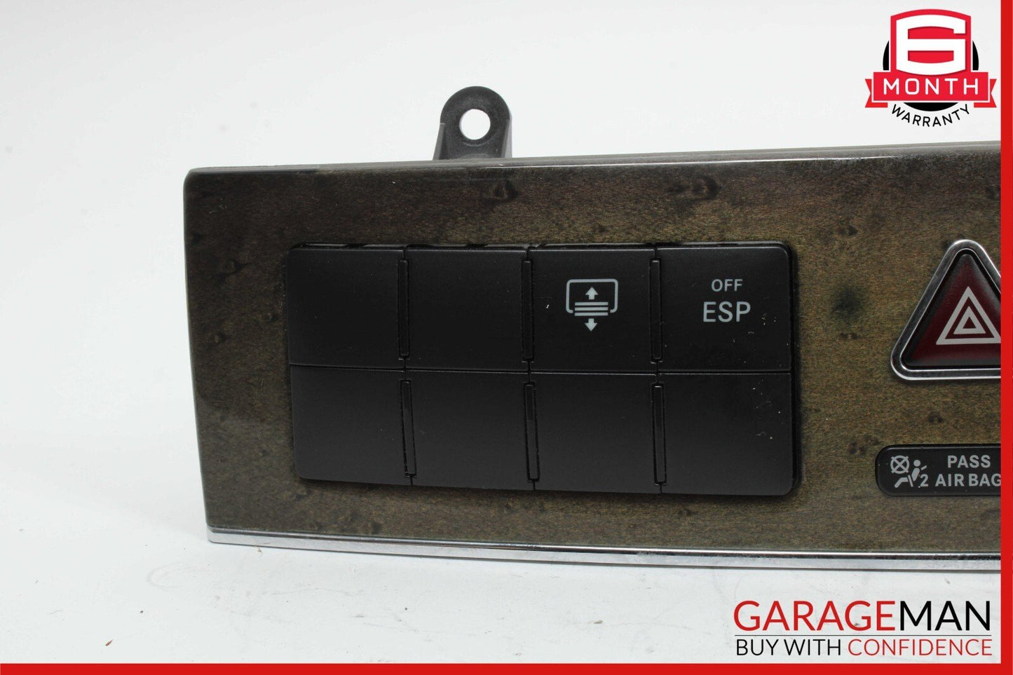 05-07 Mercedes W203 C230 C55 Dash Door Lock Hazard Light Control Switch Walnut