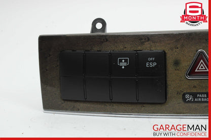 05-07 Mercedes W203 C230 C55 Dash Door Lock Hazard Light Control Switch Walnut