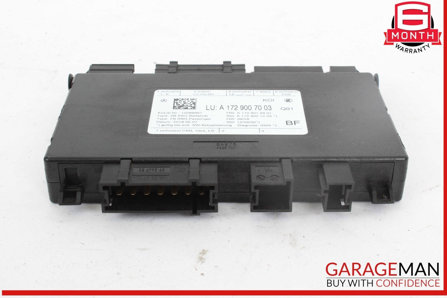 08-20 Mercedes R172 SLC43 AMG C300 Front Right Side Seat Control Module Unit