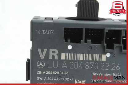 08-18 Mercedes W204 C300 C250 E400 Front Right Side Door Control Module OEM