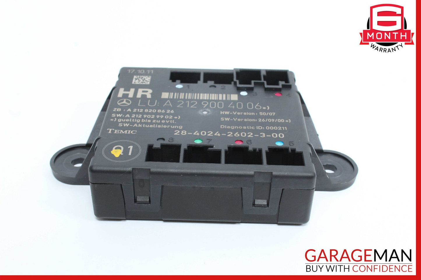 08-18 Mercedes W204 C250 C350 GLK350 Rear Right Side Door Control Module OEM