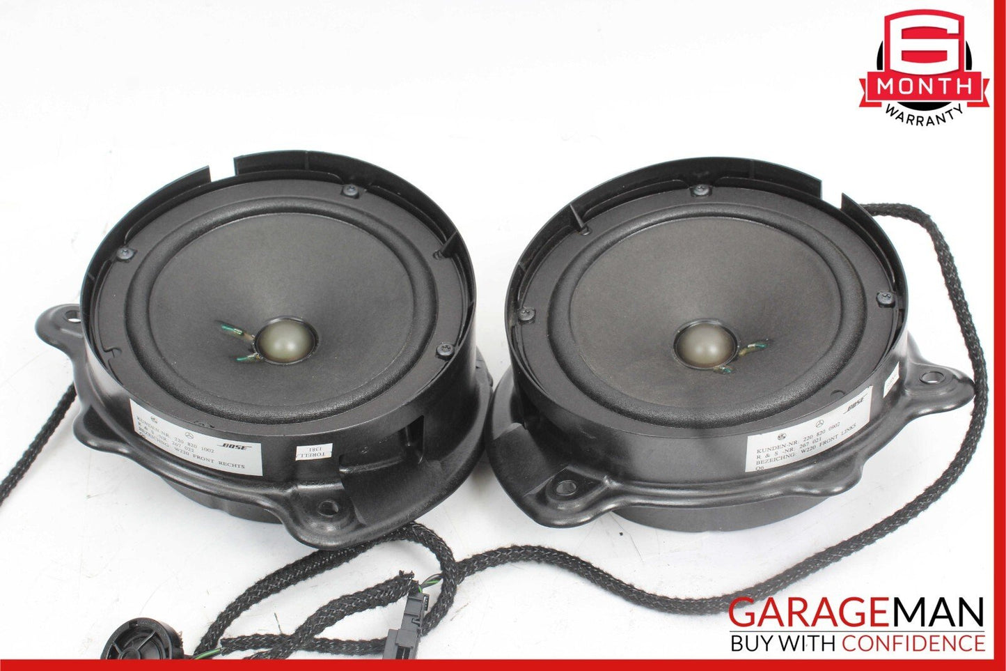 00-06 Mercedes W220 S500 Front Left & Right Side Door Sound Speaker Speakers Set