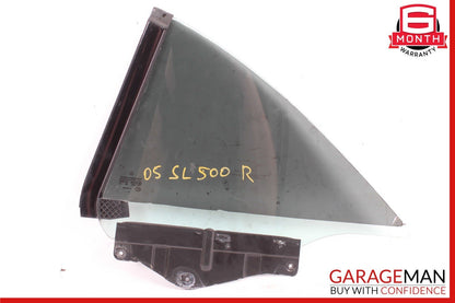 03-12 Mercedes R230 SL500 SL550 Rear Right Side Quarter Window Glass Tinted