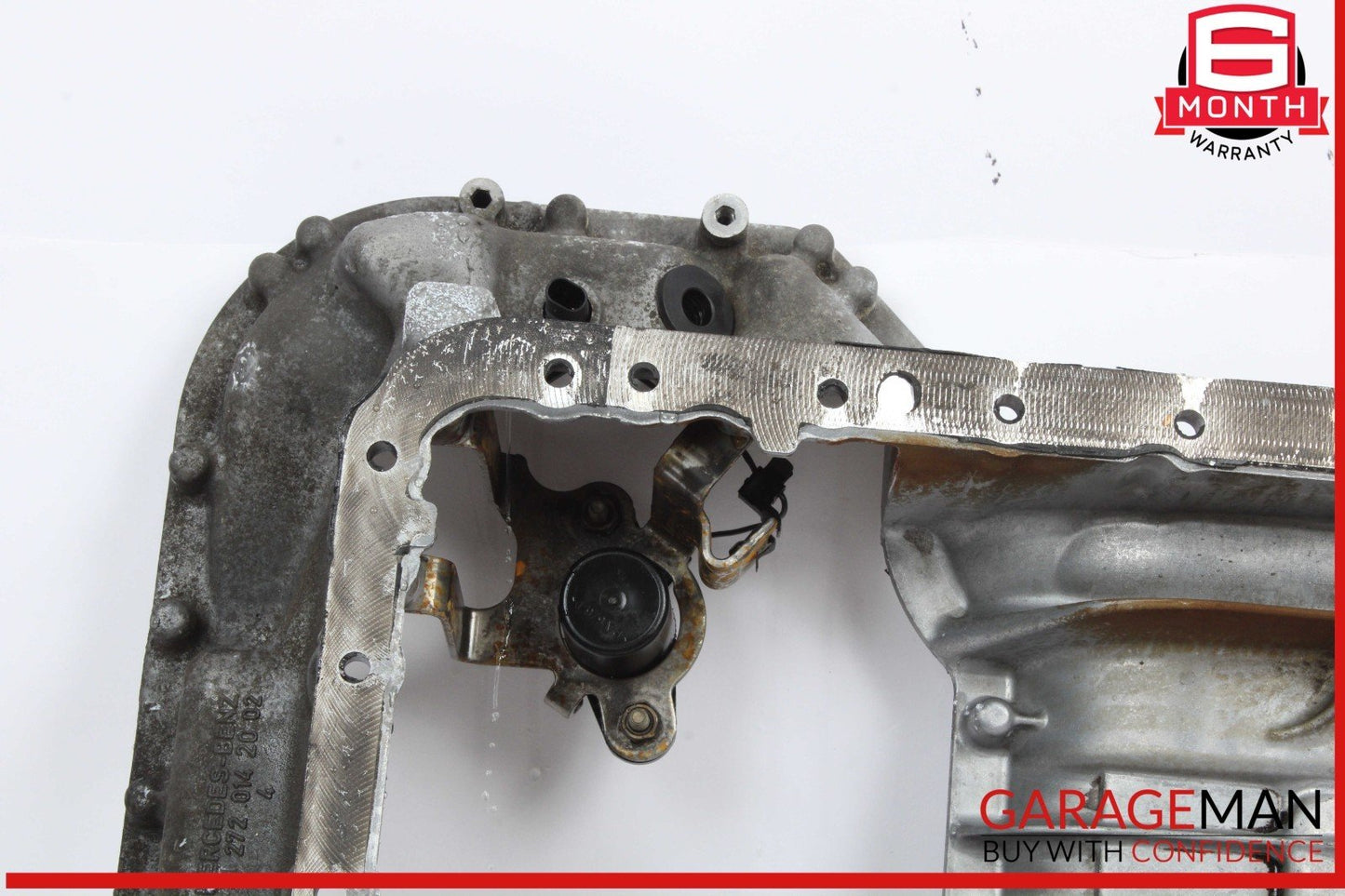06-13 Mercedes W221 S400 Hybrid Engine Upper Oil Sump Baffle Pan 2720142002 OEM