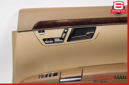 07-09 Mercedes W221 S550 Rear Right Interior Door Panel Trim Cover Assy Brown