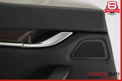 14-17 Maserati Ghibli Rear Left Side Complete Interior Door Panel Cover Black