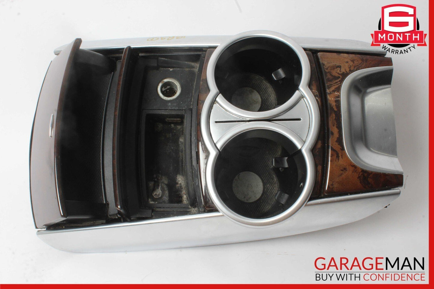11-13 Mercedes W251 R350 Center Console Cup Holder Ashtray Trim Cover Assy Wood