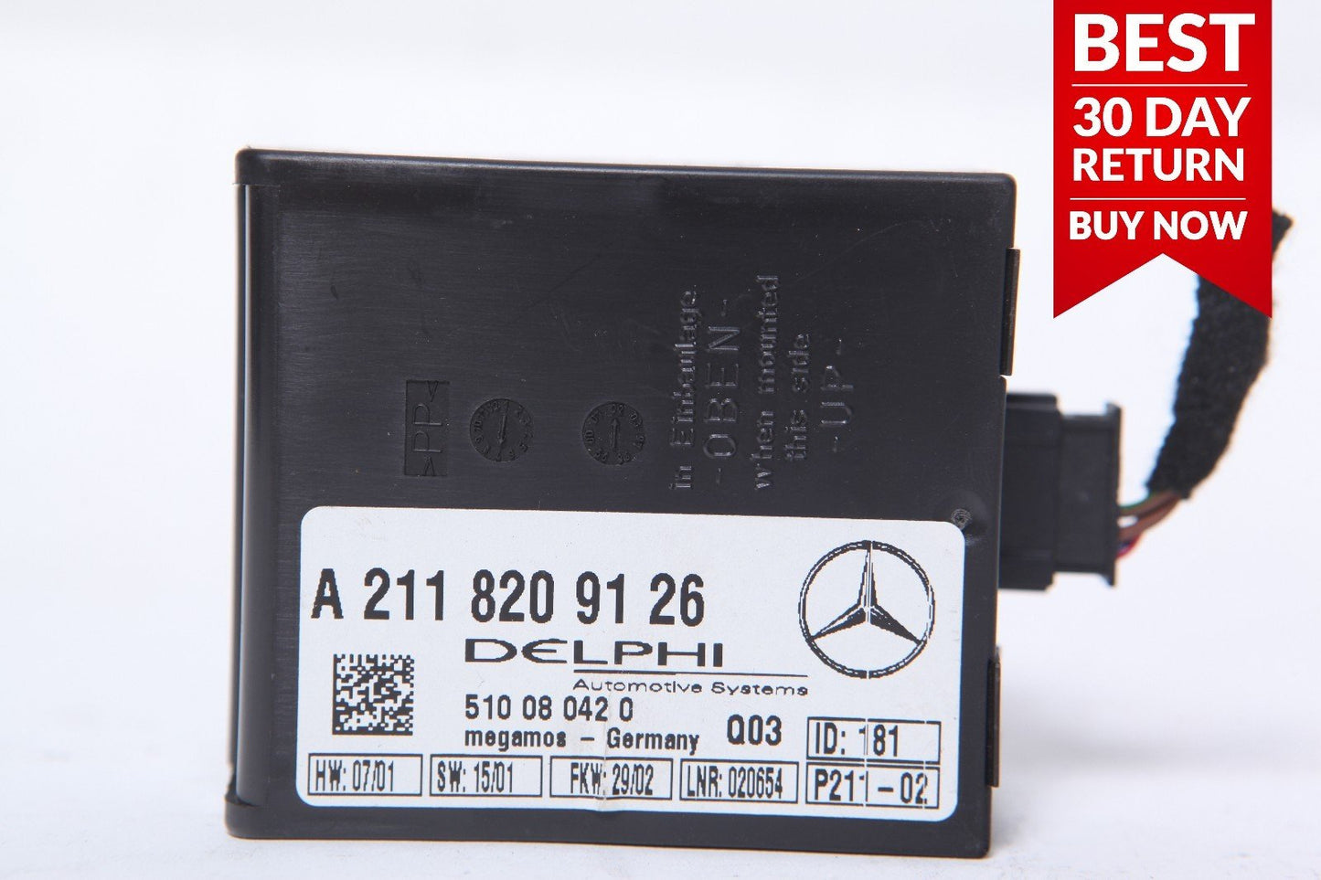 03-06 MERCEDES R230 SL55 AMG ANTI THEFT TOW ALARM CONTROL MODULE A74 OEM
