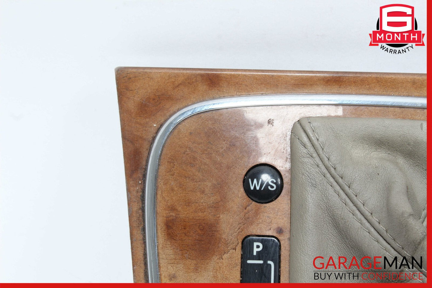 03-06 Mercedes W211 E320 Gear Shift Shifter Knob w/ Trim Bezel Assembly Wood OEM
