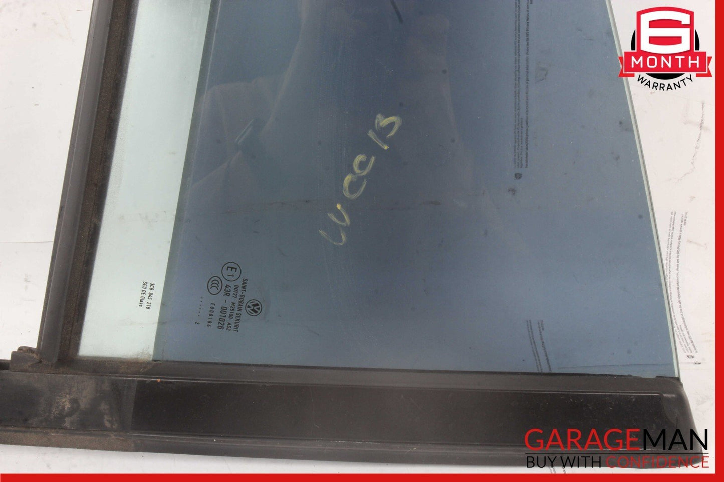09-17 Volkswagen CC Rear Right Passenger Side Door Quarter Window Glass OEM