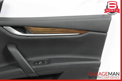 14-17 Maserati Ghibli Front Right Side Complete Interior Door Panel Black