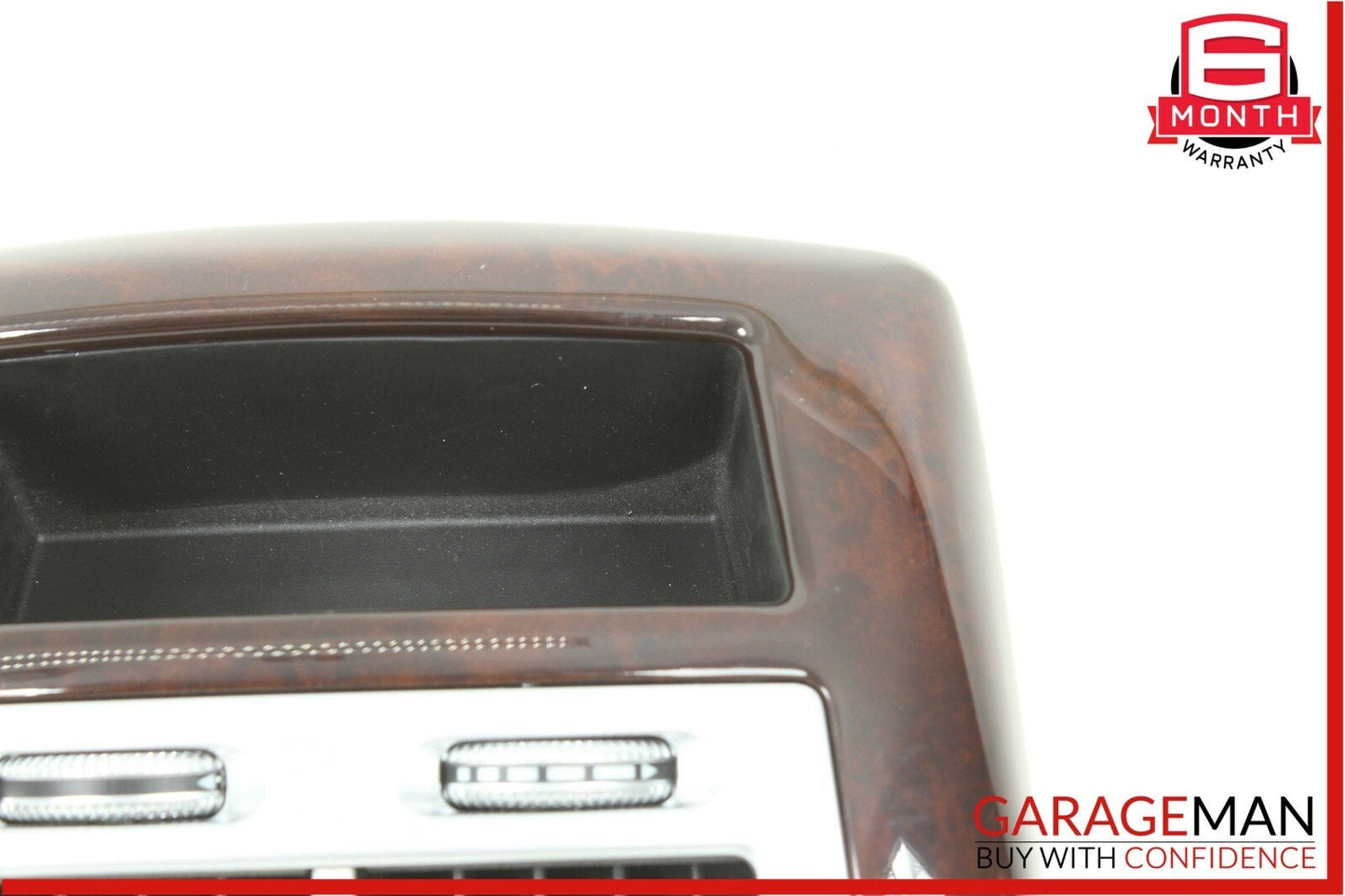 07-13 Mercedes W221 S550 S65 AMG Rear Center Console AC Air Vent Trim Panel Wood