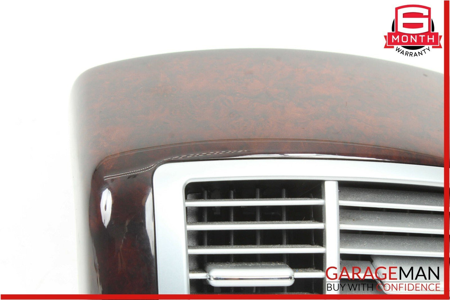07-13 Mercedes W221 S550 Rear Center Console AC A/C Air Vent Trim Bezel Wood OEM