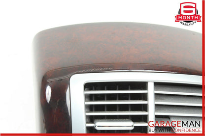 07-13 Mercedes W221 S550 Rear Center Console AC A/C Air Vent Trim Bezel Wood OEM