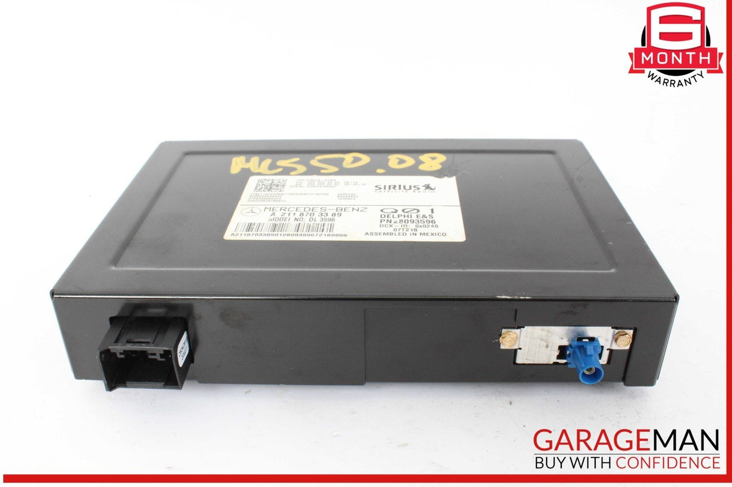 03-09 Mercedes W164 ML550 ML350 Sirius Satellite Radio Receiver 2118703389 OEM
