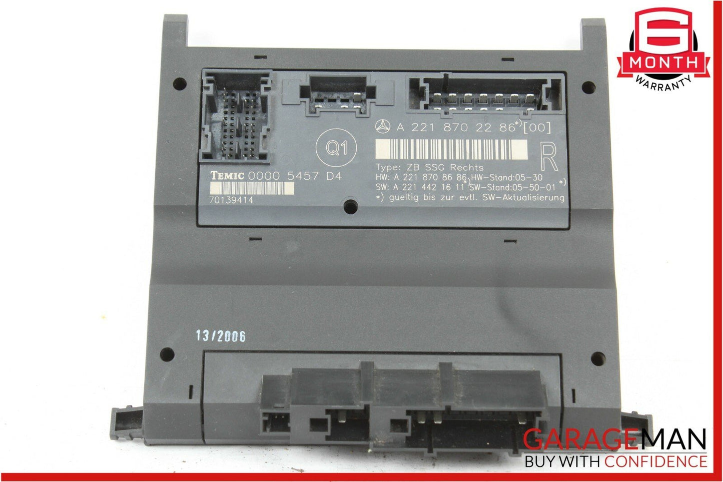 07-09 Mercedes W221 S550 S600 Front Right Under Seat Controller Module Unit