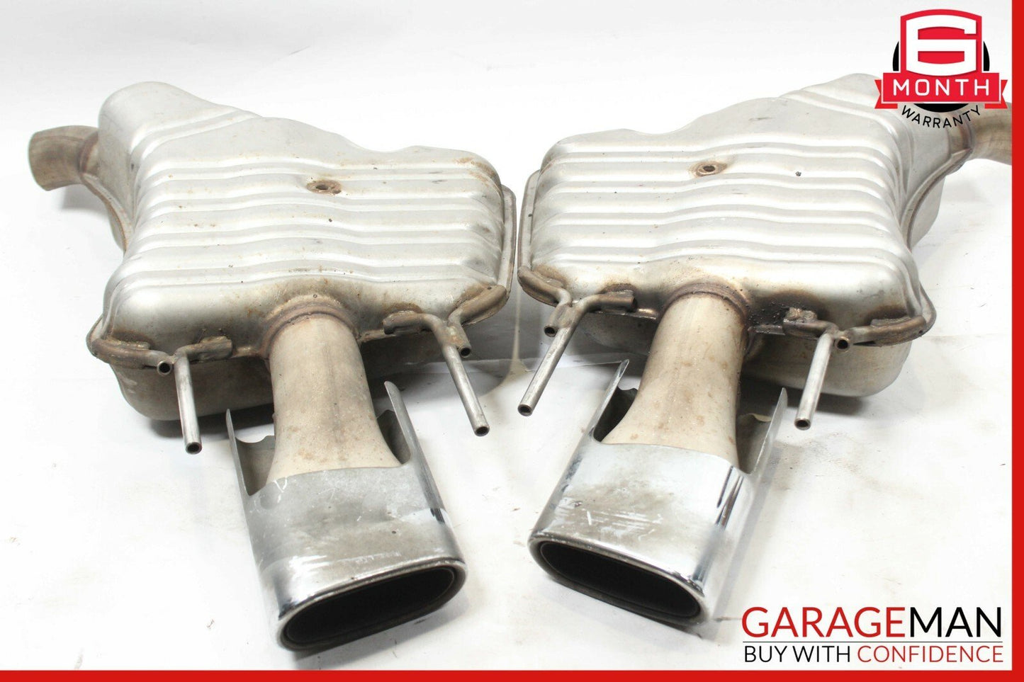 07-10 Mercedes W216 CL600 S600 Exhaust Muffler Mufflers Tips Set of 2 Pc OEM