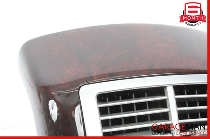 07-13 Mercedes W221 S550 Rear Center Console AC A/C Air Vent Trim Bezel Wood OEM