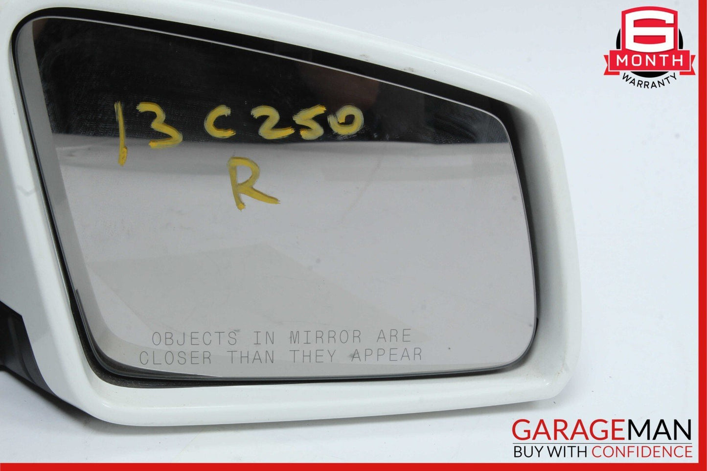 12-14 Mercedes W204 C250 C63 AMG Front Right Side Mirror Rear View Door White