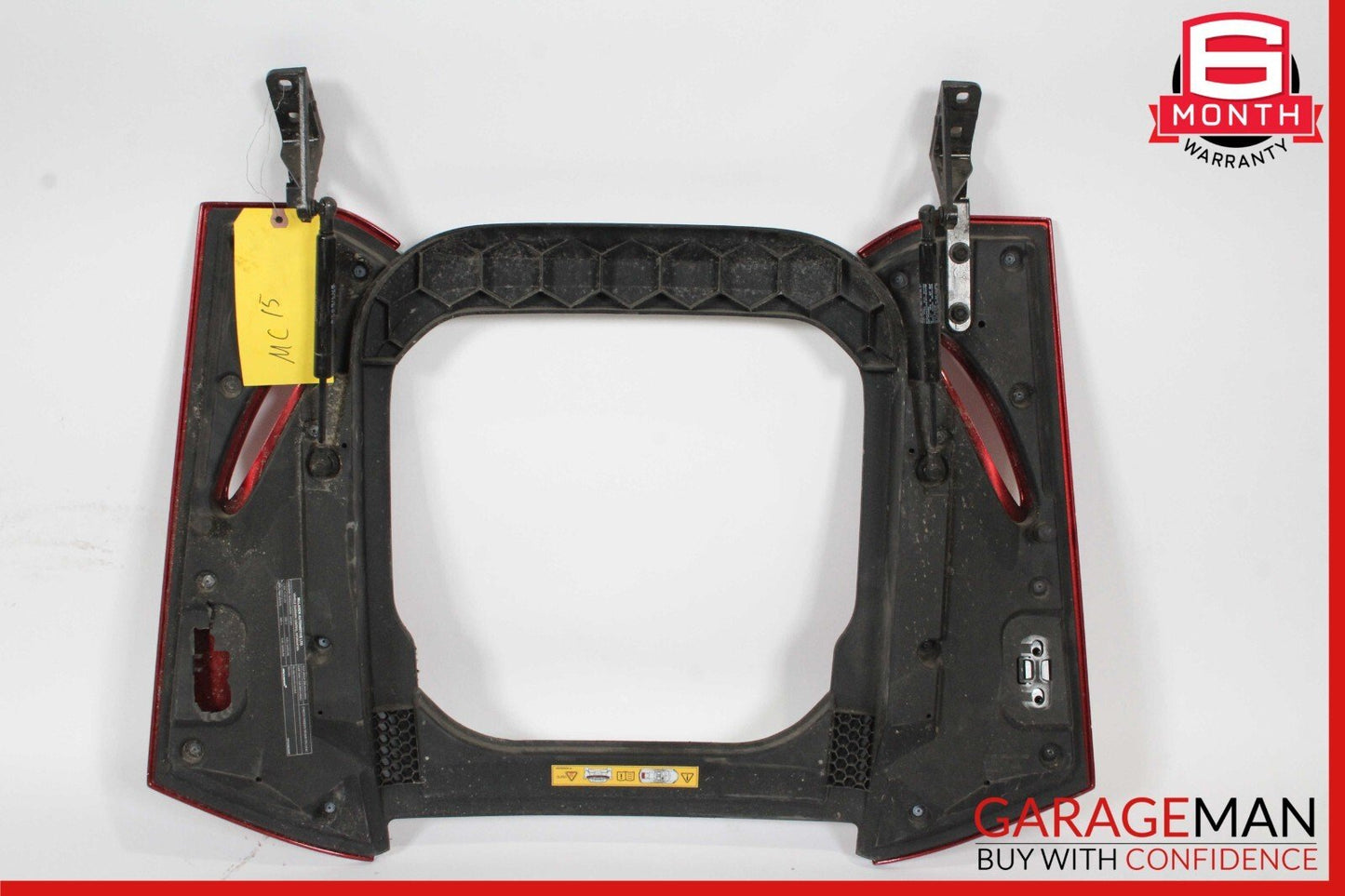 15-17 McLaren 650S Rear Trunk Lid Hatch Window Trim Panel Cover Red OEM
