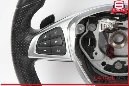 17-20 Mercedes R172 SLC300 Steering Wheel w/ Paddle Shifters Black OEM