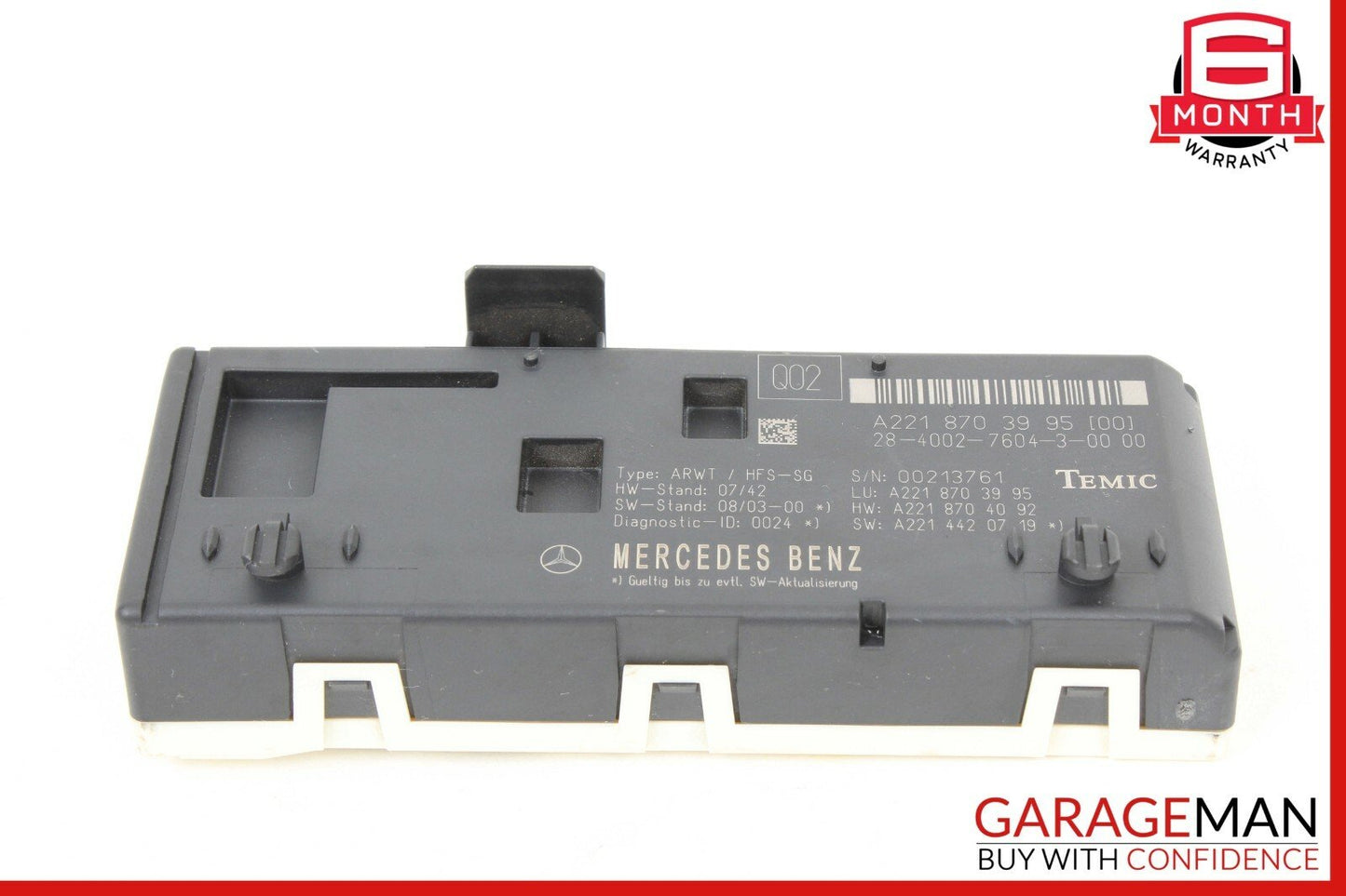 07-13 Mercedes W221 S550 Trunk Release Remote Open Close Module Unit Q02 OEM