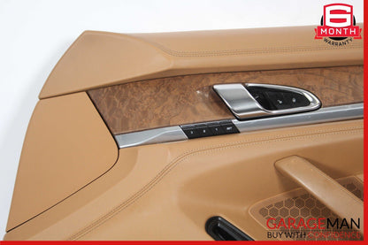 10-16 Porsche Panamera 970 Front Right Interior Door Panel Trim Cover Assy Beige