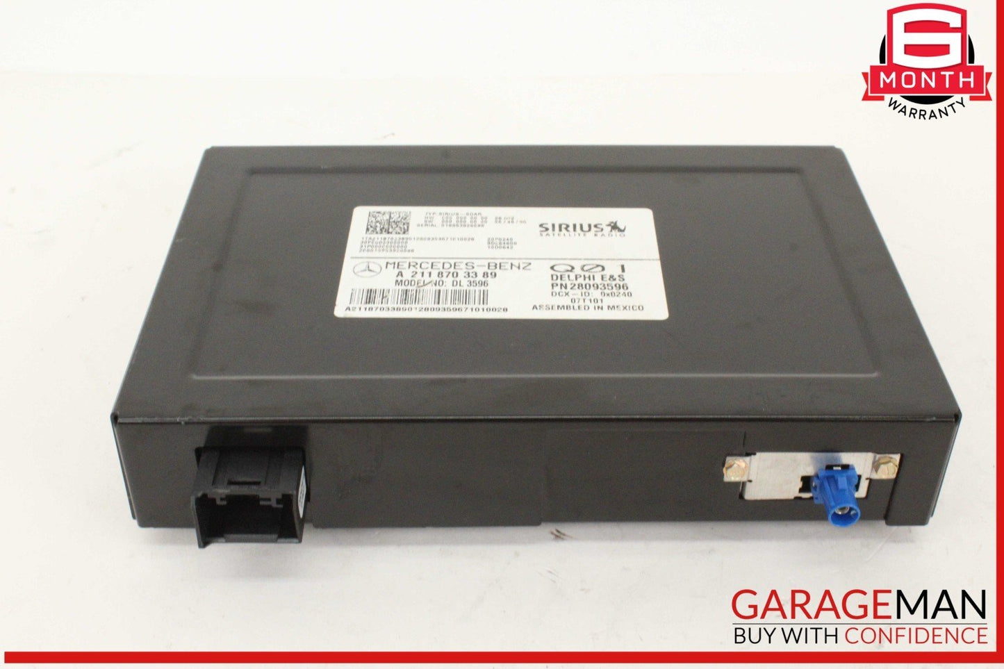 03-09 Mercedes W211 E320 E350 Sirius Satellite Radio Receiver 2118703389 OEM