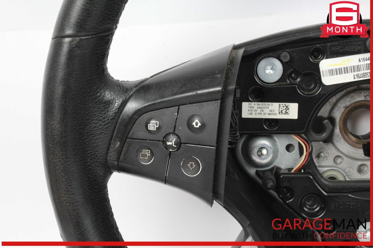 06-08 Mercedes X164 GL550 ML550 R500 Steering Wheel Black 1644605303 OEM