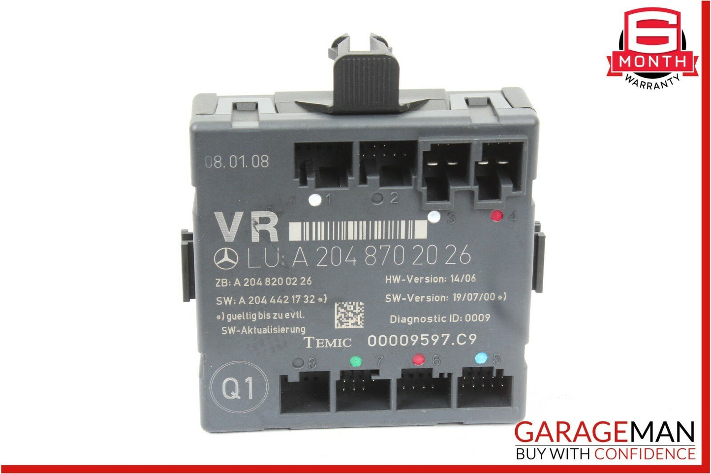 08-14 Mercedes W204 C300 Front Right Passenger Side Door Control Module Unit