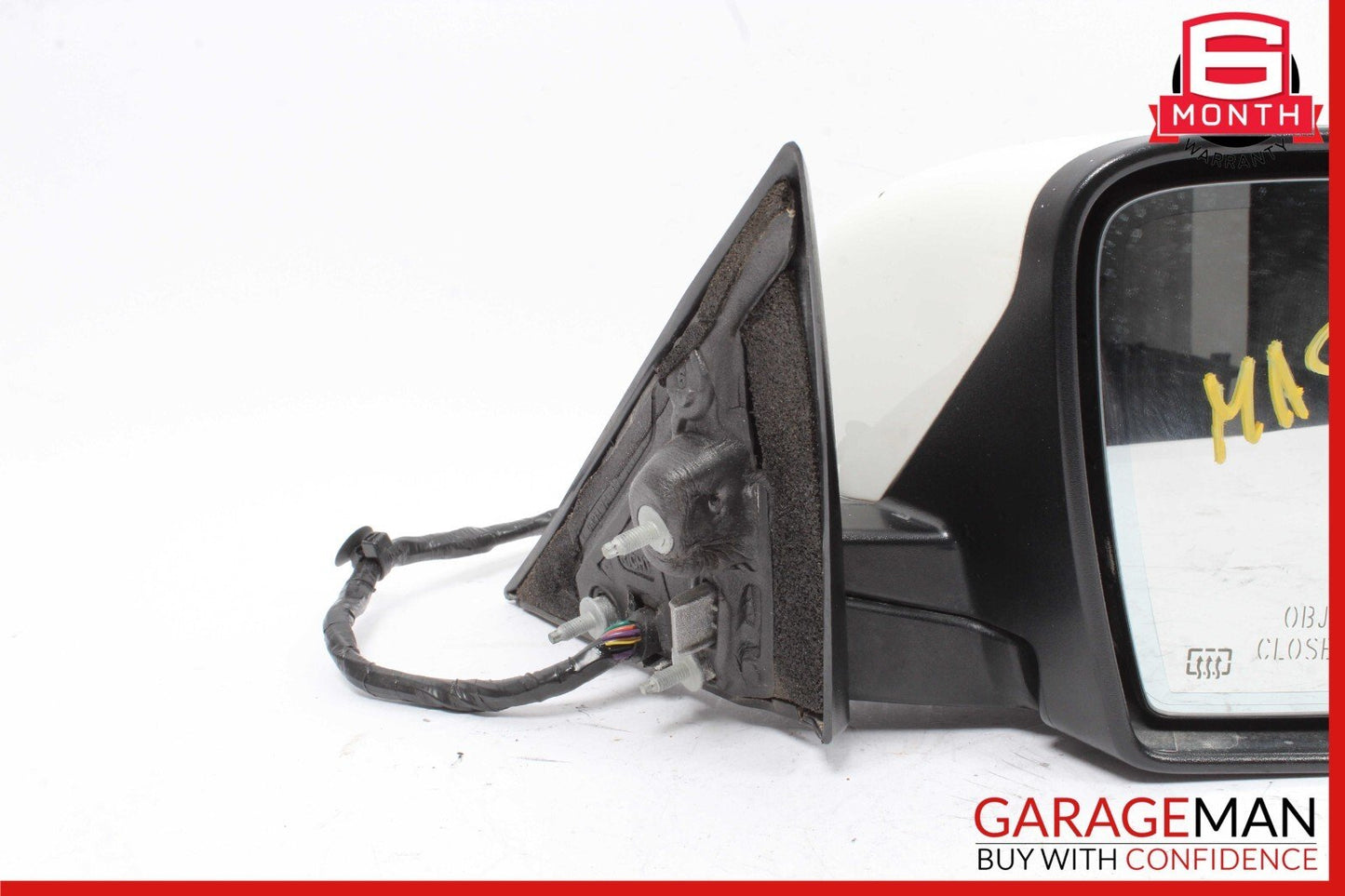 14-17 Maserati Ghibli Front Right Side Mirror Door Rear View White/Black OEM