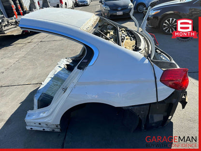 13-19 BMW 650i F06 Rear Trunk & Quarter Panel Body Structural Cut Assembly White