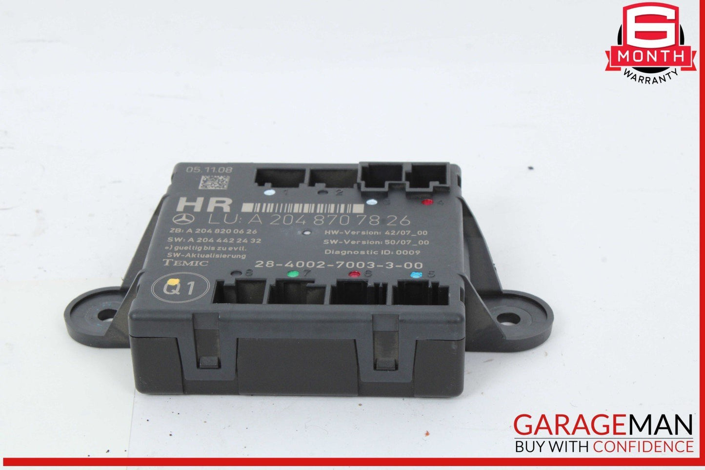 08-18 Mercedes W204 C300 C350 GLK350 Rear Right Side Door Control Module Unit