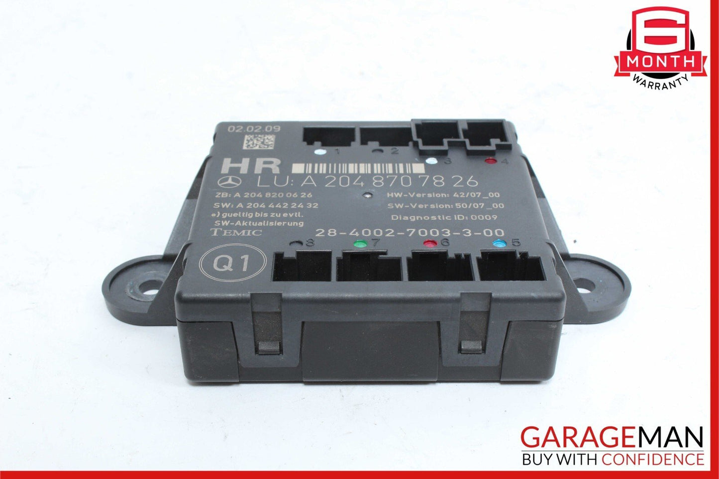 08-11 Mercedes W204 C63 AMG Rear Right Passenger Side Door Control Module Unit