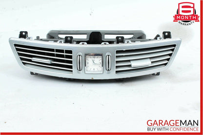 07-13 Mercedes W221 S550 S600 Dashboard Center Dash A/C Air Vent Trim Clock OEM