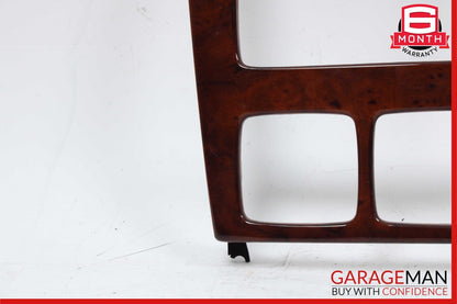 00-02 Mercedes W220 S500 S600 Radio Dash Wood Trim Bezel Panel Cover Wood OEM