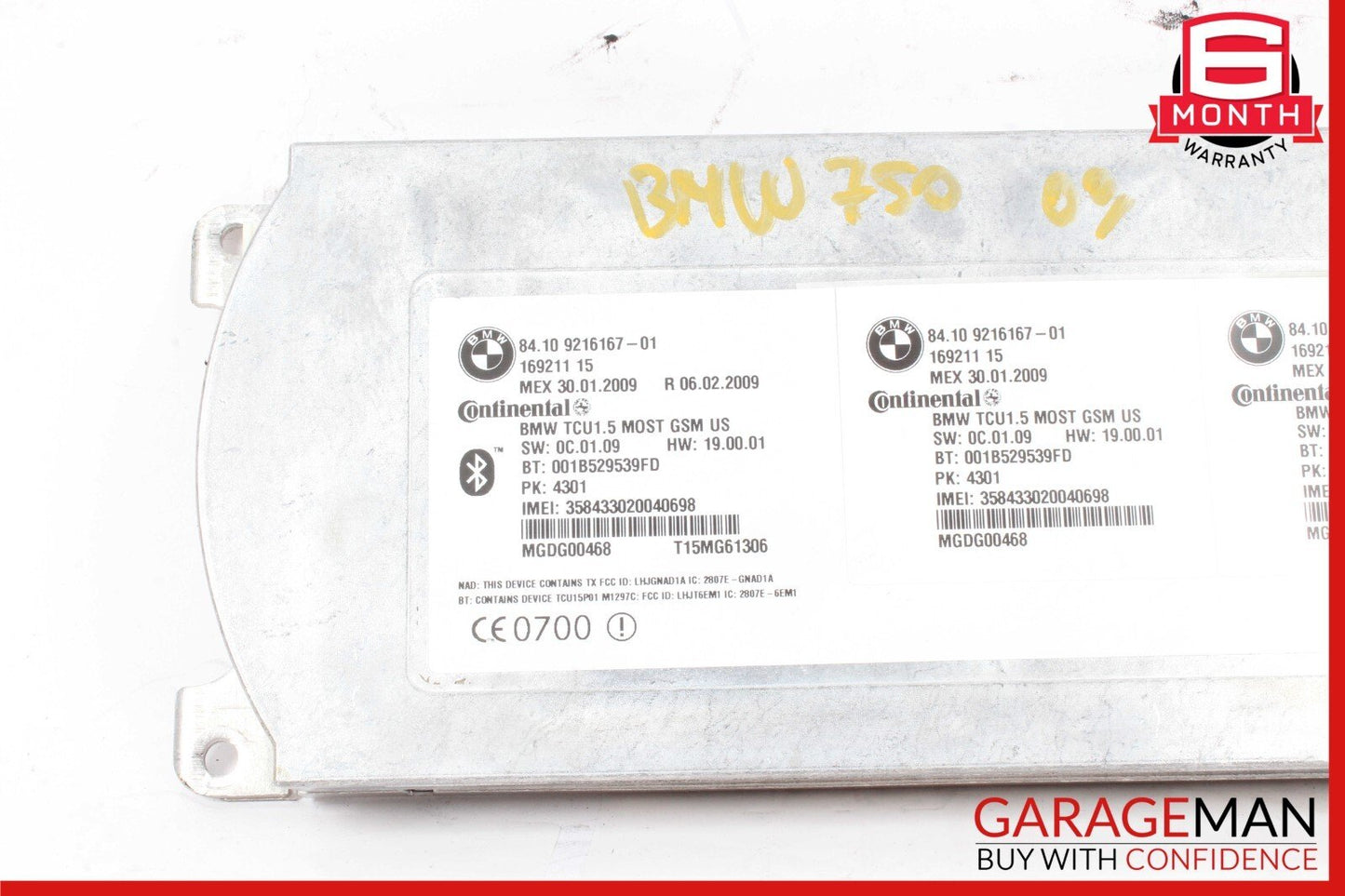 07-16 BMW 750i Z4 Communication Bluetooth GPS Control Module OEM
