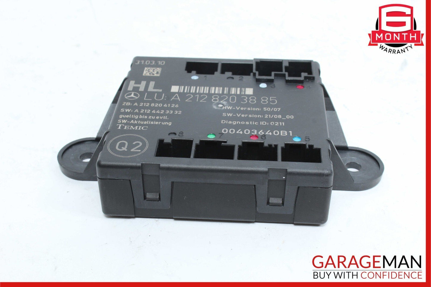 08-18 Mercedes X204 GLK350 CLS550 Rear Left Driver Side Door Control Module OEM