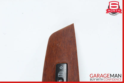 03-06 Mercedes W220 S430 Front Right Side Door Window Switch Trim Bezel Wood OEM