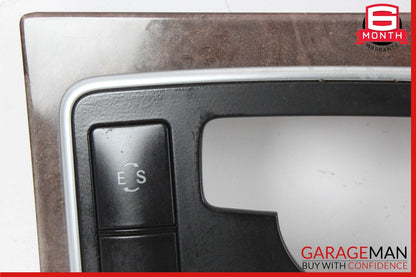 10-13 Mercedes W212 E350 E400 E550 Center Console Switch Trim Bezel Wood OEM