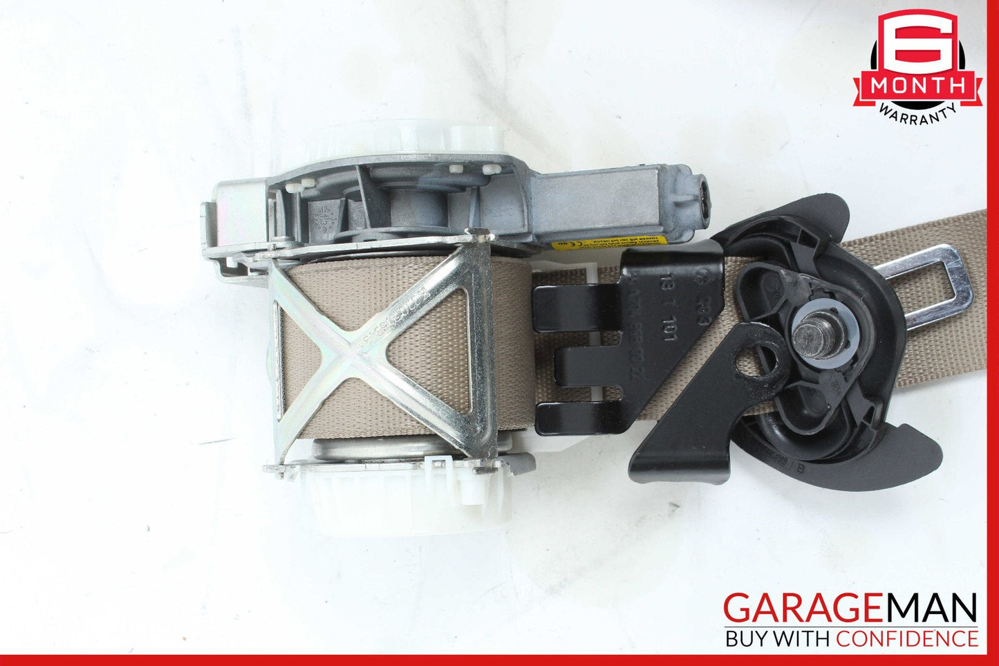08-14 Mercedes W204 C250 Front Right Side Seatbelt Seat Belt Retractor Beige