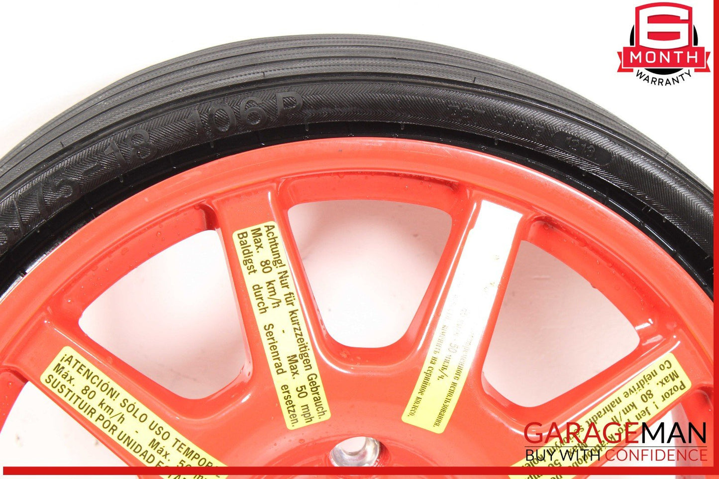 11-18 Porsche Cayenne 958 Emergency Spare Tire Wheel Donut Rim 19 19" OEM