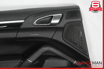 11-18 Porsche Cayenne 958 Rear Left Side Interior Door Panel Trim Assy Black