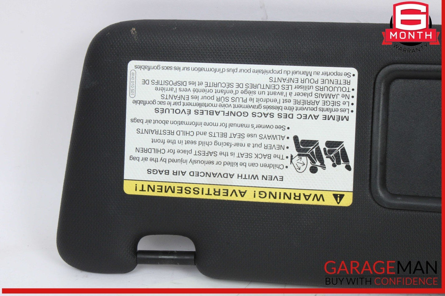 14-17 Audi Q5 SQ5 Front Left Driver Side Sun Visor Sunvisor Black 8U0857551F OEM