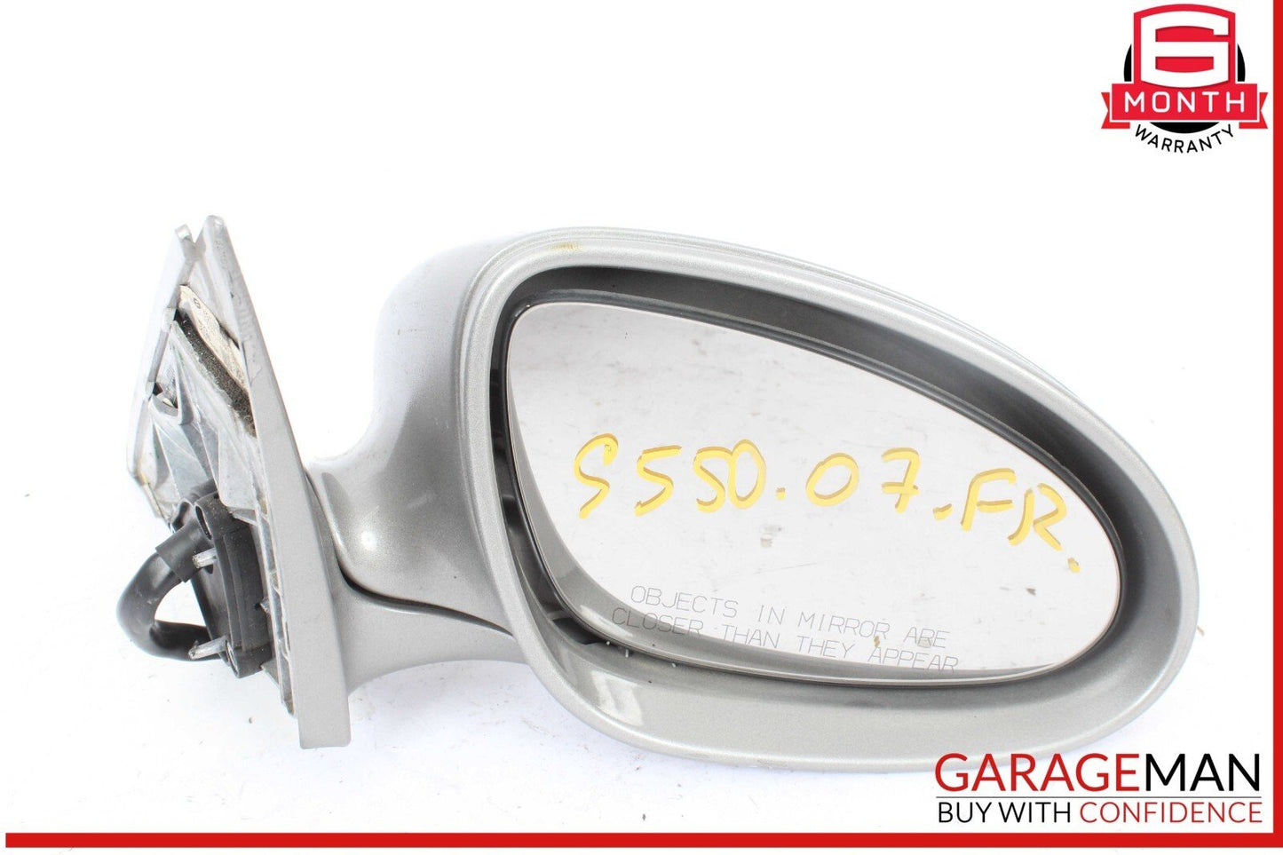 07-09 Mercedes W221 S550 S600 Front Right Side Door Rear View Mirror Silver OEM